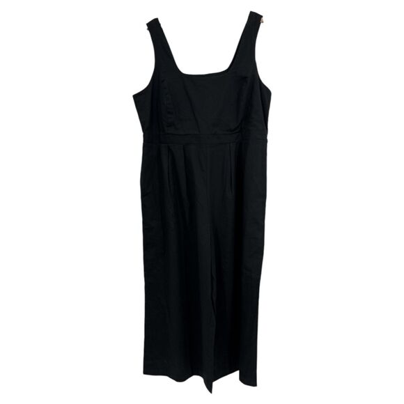Wide-Leg jumpsuit sz18 linen romper Banana Republic Factory Plus Size Black - Picture 12 of 12